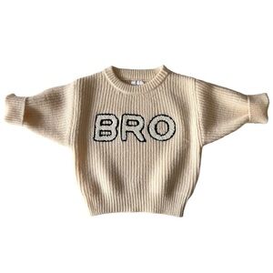 SpearmintLOVE Soft White Bro Knit Sweater NWT
